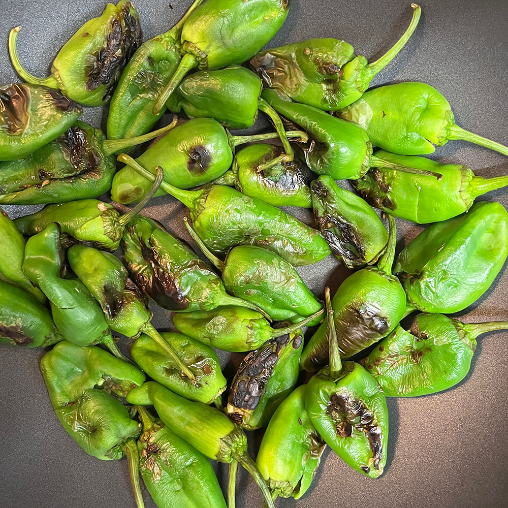 Pan roasted Padrón peppers